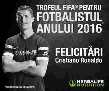 Ronaldo cel mai bun jucator FIFA 2016