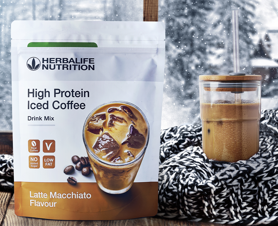 cafea cu gheață herbalife High Protein Iced Coffee
