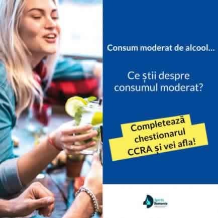 Chestionar Asociația Spirits Romania despre consumul moderat de alcool